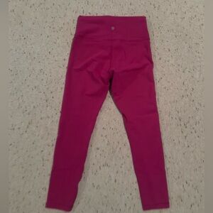 Hot pink lululemon leggings size 8